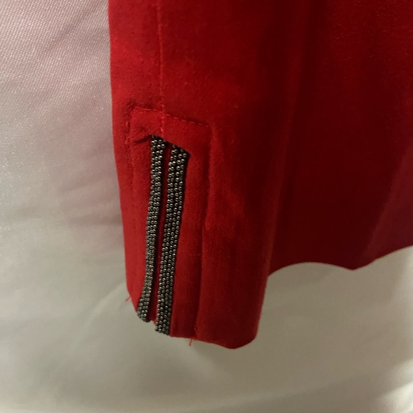 CHICO’s Red Capri Pant_Brigitte Beaded Ankle Pants_size 12R/2R_New - Picture 10 of 14